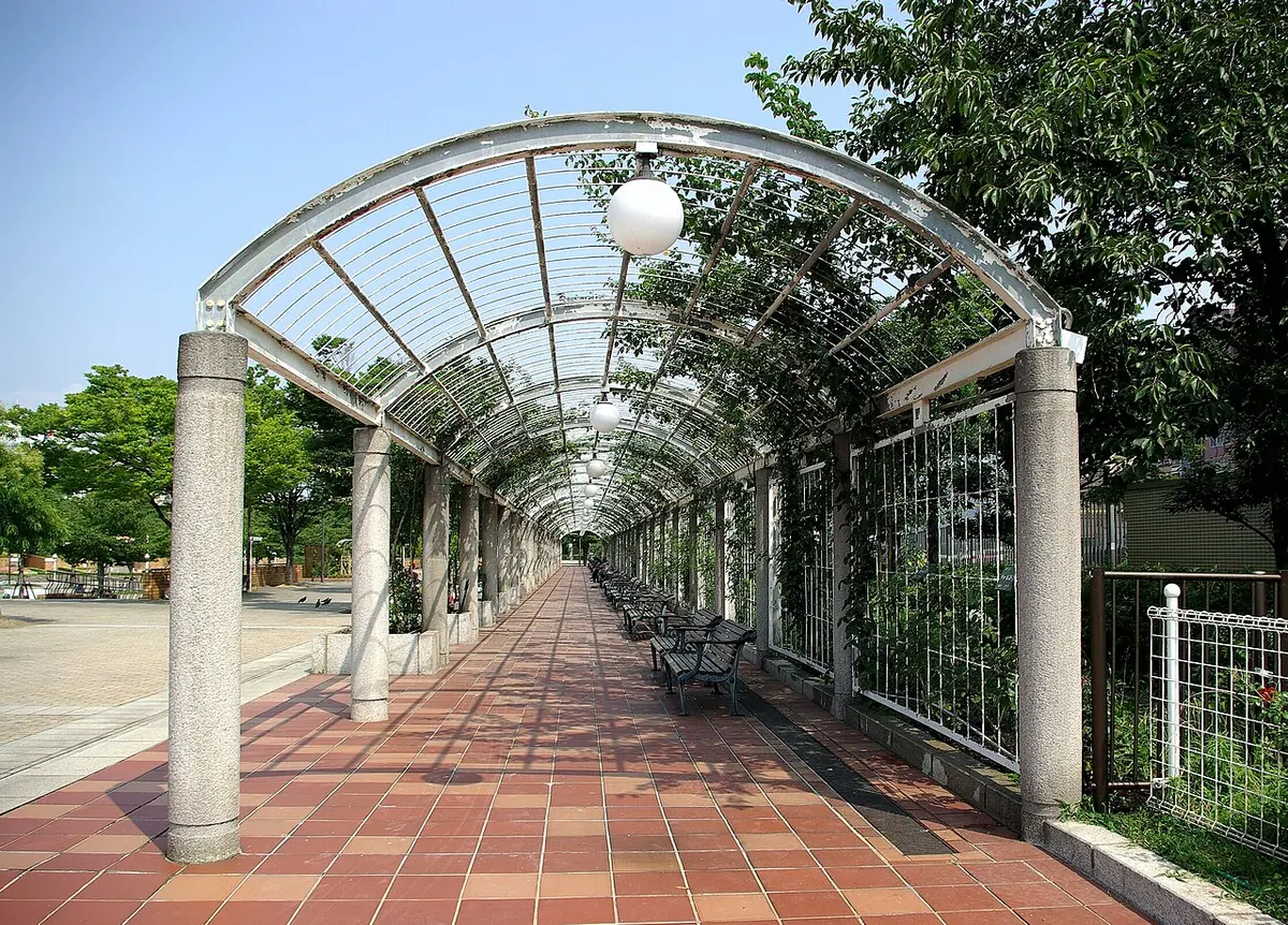 Paseo del parque Tennoji, junto a Abeno